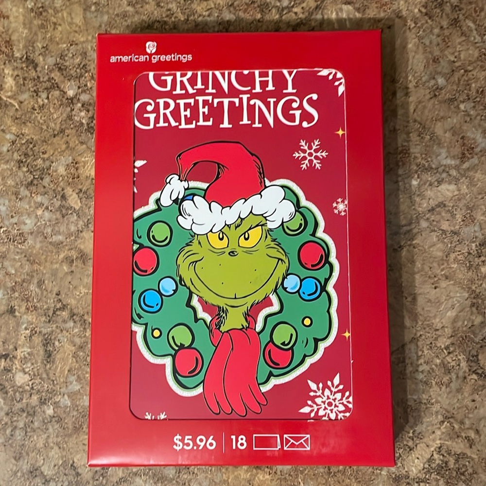 American Greetings The Grinch Holiday Christmas Cards 18 Count NWT